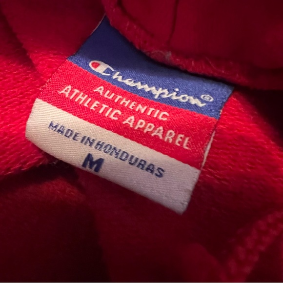 Vintage St. John’s University Hoodie Men’s M Red Champion Sweatshirt NCAA - Picture 6 of 6